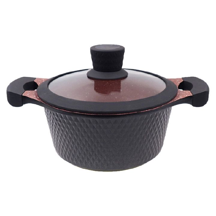 【Promotion】TC 10PCS  High Quality Granite Die-Cast Non Stick Sufuria  Cookware Set Cooking Pots (20/24/28/32cm  Casserole+28cm Fry Pan)