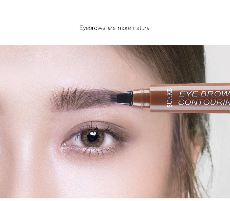 【Promotion】3D Eyebrow Pen Waterproof Fork Tip Eyebrow Tattoo Pencil Long Lasting Professional Fine