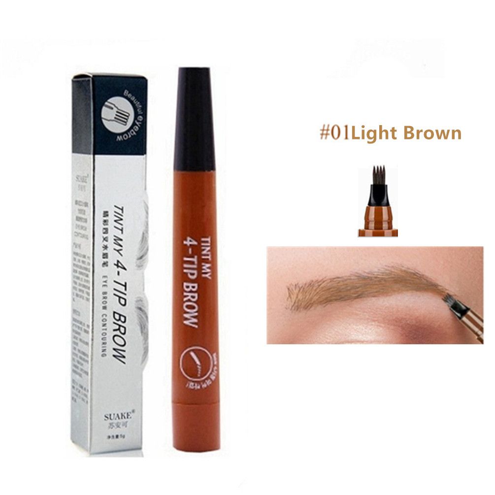 【Promotion】3D Eyebrow Pen Waterproof Fork Tip Eyebrow Tattoo Pencil Long Lasting Professional Fine