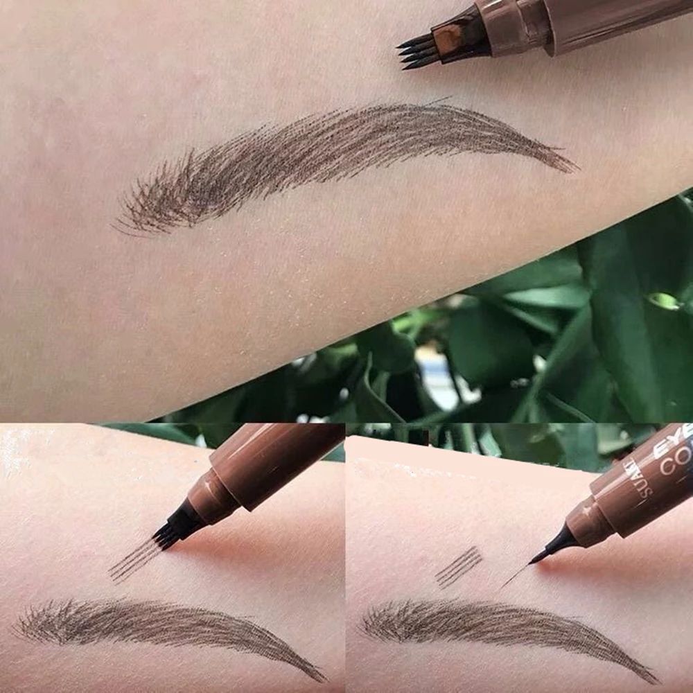 【Promotion】3D Eyebrow Pen Waterproof Fork Tip Eyebrow Tattoo Pencil Long Lasting Professional Fine