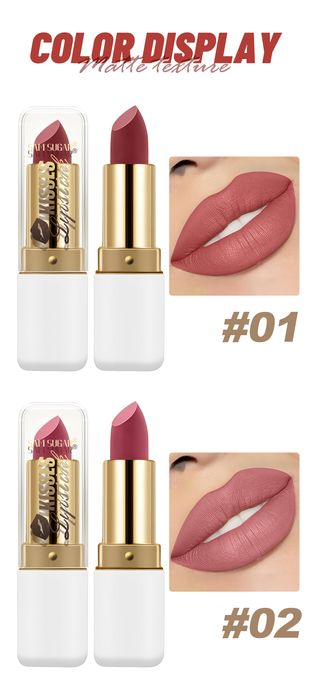 Pearlescent Lipstick Waterproof Sparkling Moisturizing Long-lasting Hydrating Pearlescent Lipstick view 10