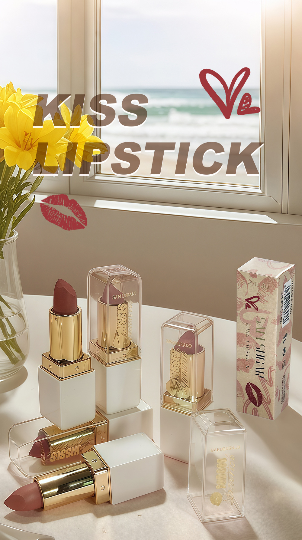 Pearlescent Lipstick Waterproof Sparkling Moisturizing Long-lasting Hydrating Pearlescent Lipstick view 2