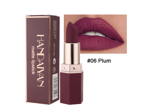 6-Color Matte Lipstick Set, Non-Fading, Non-Stick Cup Long-Lasting Velvet Finish, Smooth Matte Lip Color Waterproof Smudge-proof