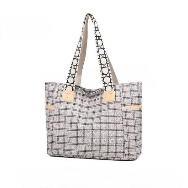 Shoulder Bags Ladies fine work lattice simple fashion elegant temperament shopping shopping travel work shoulder bag