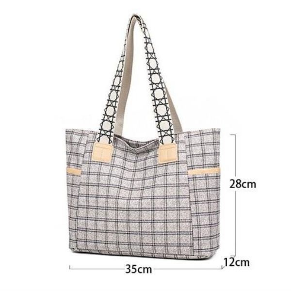 Shoulder Bags Ladies fine work lattice simple fashion elegant temperament shopping shopping travel work shoulder bag