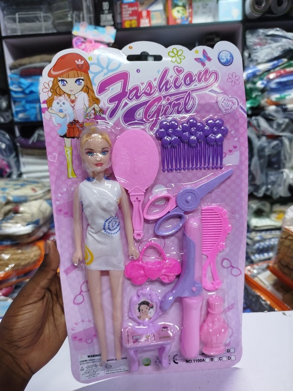 Fantastic Barbie doll and accessories ✨doll comb mini table and mirror for Girls