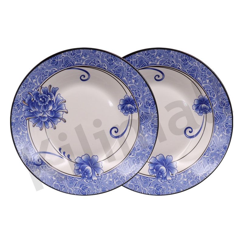【Promotion】Nice One 12Pcs /Set  8inch Classique  Porcelain Dinner Dish Plates（BYD-PLATE-51 PLATE 8INCH 72PCS)