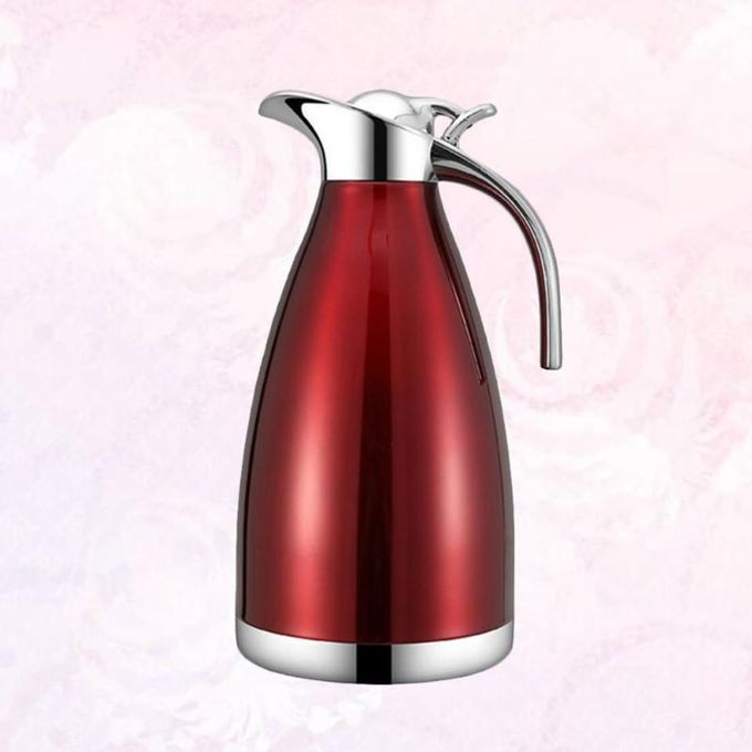 Nice One 1PC 2.0L Red Stainless Steel Vacuum Jug Coffee Pot Vacuum Flask Thermos  (VFS-023-2.00L )