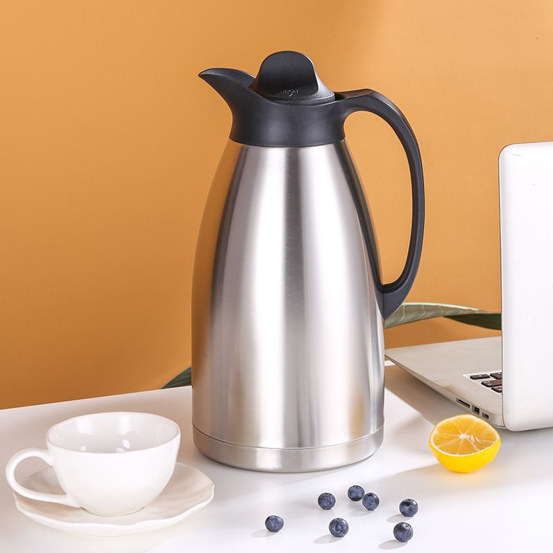 Nice One 1.8L Stainless Steel Vacuum Jug Coffee Pot Vacuum Flask Thermos (VFS-024-1.80L ) Silver,As Picture