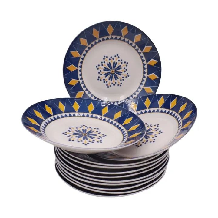 【Promotion】Nice One 6PCS 10 INCH Classique  Porcelain Dinner Dish Plates（YH-PLATE-27 10INCH CIRCULAR FLOWER） 01,6pcs