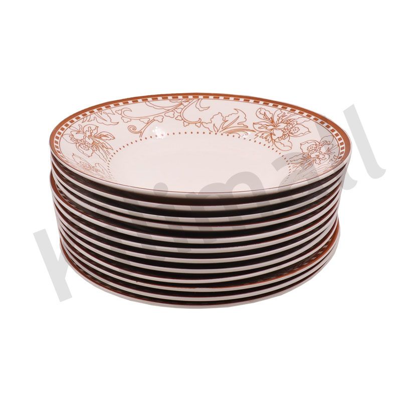 【Promotion】Nice One 12PCS 8 INCH Classique  Porcelain Dinner Dish Plates（BYD-PLATE-54 PLATE 8INCH 72PCS）