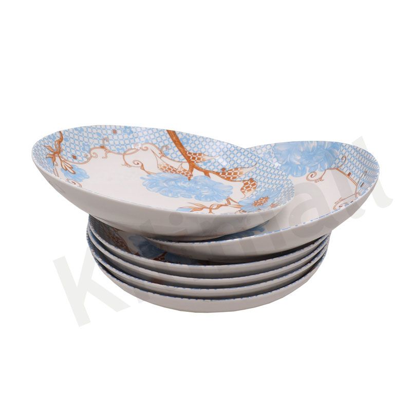 【Promotion】Nice One 6PCS 9 INCH Classique  Porcelain Plate Dinner Dish Plates（YH-PLATE-9002 9INCH CIRCULAR FLOWER）