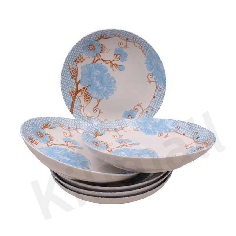 【Promotion】Nice One 6PCS 9 INCH Classique  Porcelain Plate Dinner Dish Plates（YH-PLATE-9002 9INCH CIRCULAR FLOWER）