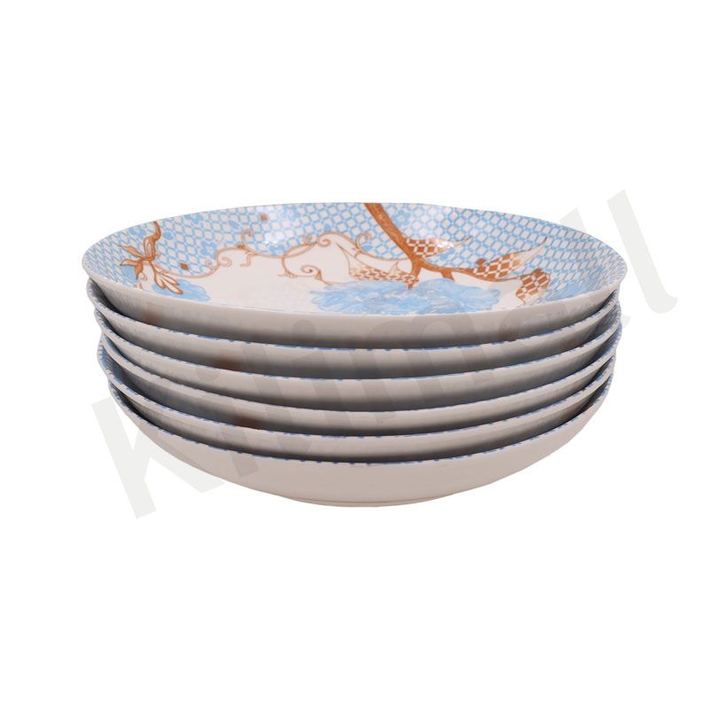 【Promotion】Nice One 6PCS 9 INCH Classique  Porcelain Plate Dinner Dish Plates（YH-PLATE-9002 9INCH CIRCULAR FLOWER）