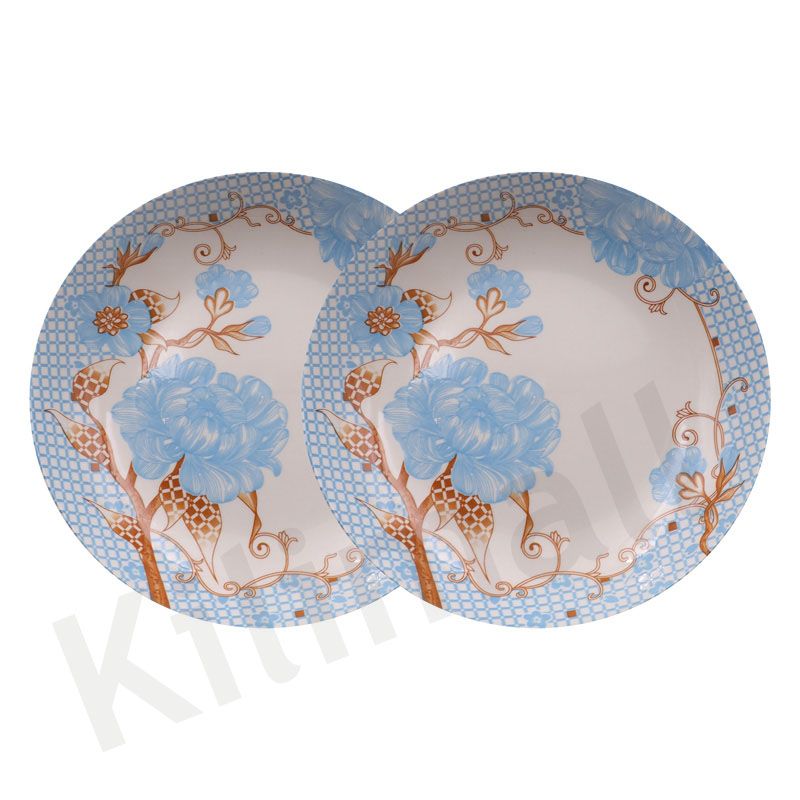【Promotion】Nice One 6PCS 9 INCH Classique  Porcelain Plate Dinner Dish Plates（YH-PLATE-9002 9INCH CIRCULAR FLOWER）