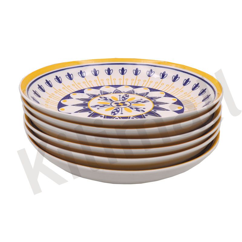 【Promotion】Nice One 6PCS 9 INCH Classique  Porcelain Dinner Dish Plates（YH-PLATE-9003 9INCH CIRCULAR FLOWER）