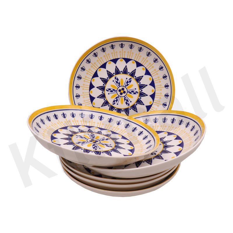 【Promotion】Nice One 6PCS 9 INCH Classique  Porcelain Dinner Dish Plates（YH-PLATE-9003 9INCH CIRCULAR FLOWER） 01,6pcs