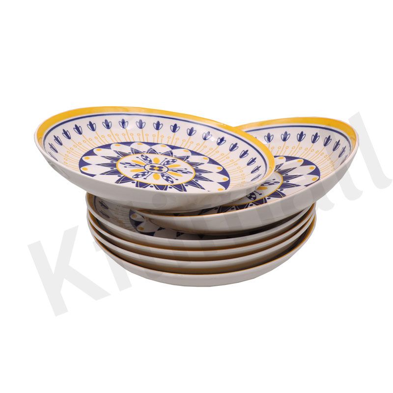 【Promotion】Nice One 6PCS 9 INCH Classique  Porcelain Dinner Dish Plates（YH-PLATE-9003 9INCH CIRCULAR FLOWER）