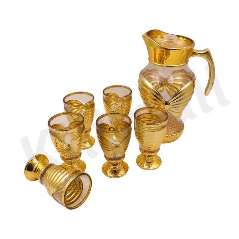 Nice One 7pcs High Quality Glass   Kettle Cups Set( J-10-CUP6 JUG SET) as picture,as picture