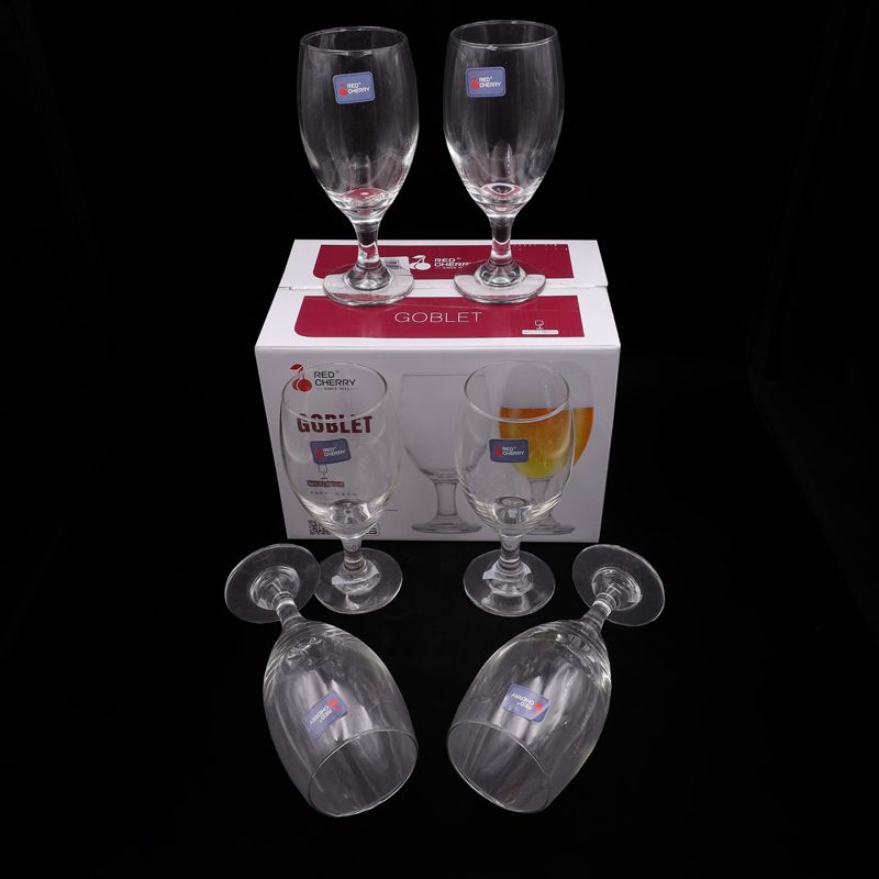 [Promotion] 6PCS 250ML  Red Wine Glasses Sets, Durable Drinking Cups, Lead-Free Glass Gift Set, Drinkware Kitchen Glasses for Cocktail, Beer, Wine, Whiskey, Water (GL3057 GLASS CUP )