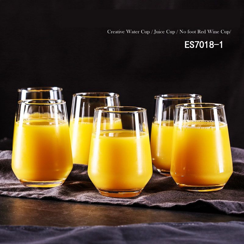 6PCS 290ML  Drinking Glass Sets, Durable Drinking Cups, Lead-Free Water Cup Set, Drinkware Kitchen Glasses for Cocktail, Iced Coffee, Beer, Tea, Wine, Whiskey, Water (HS5303 GLASS WARE )