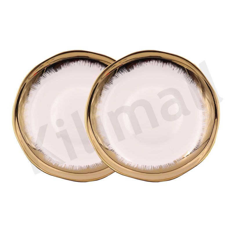 【Promotion】Nice One 6PCS 8inch Classique  Porcelain Dinner Dish Plates （HKSJB-PLATE-8-1 8 INACH）