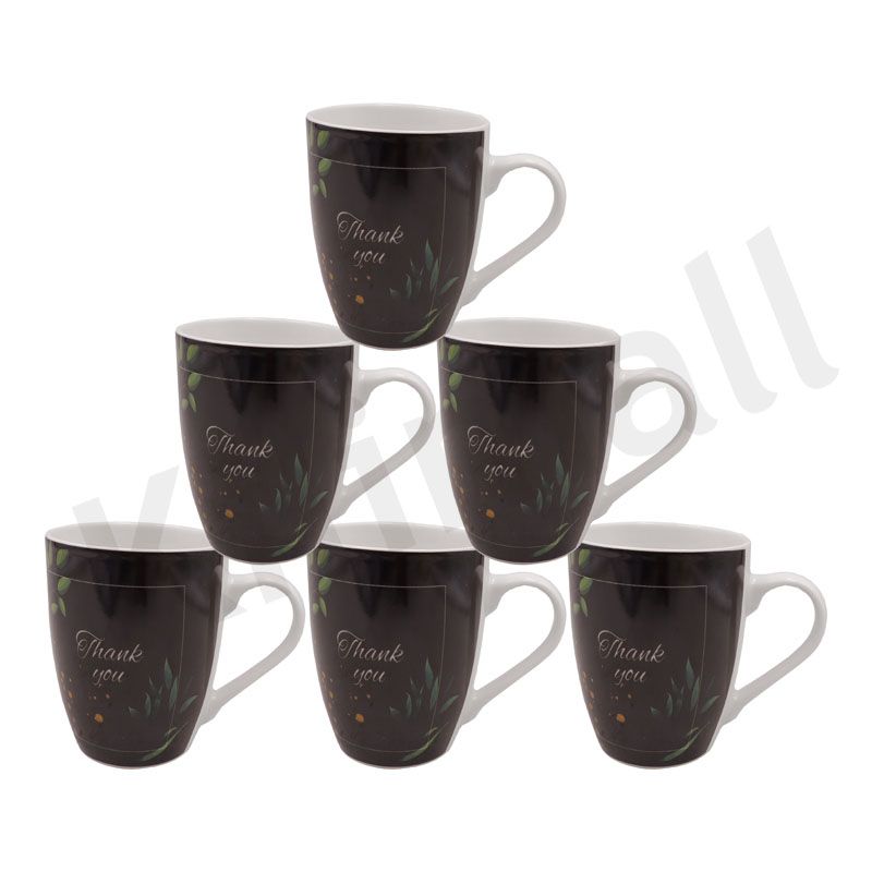 Niceone 6pcs  370ML High Quality Porcelain Tea Milk Coffee Ceramic Cups (BYD-CUP-5590 MILK CUP) 01,6pcs