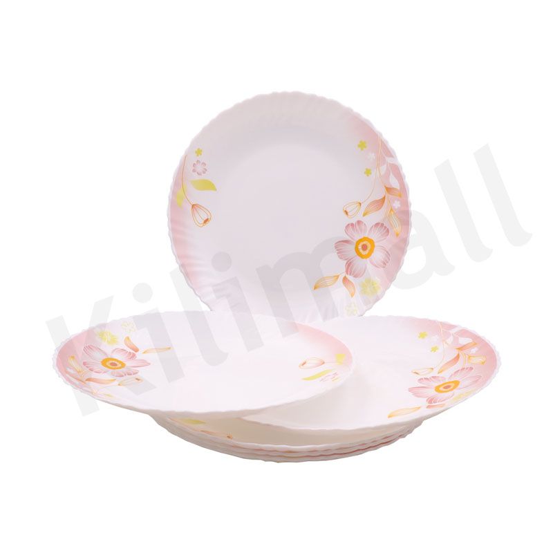 【Promotion】Nice One 6PCS 10.5inch Classique  Porcelain Dinner Dish Plates （LHP105-3 GLASS PLATE ）