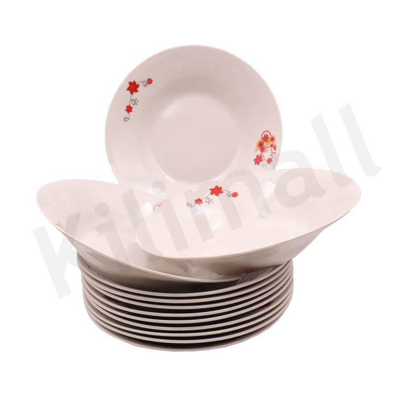 【Promotion】Nice One 12PCS 8 INCH Classique  Porcelain Dinner Dish Plates（BYD-PLATE-36-L PLATE 8INCH 72PCS）