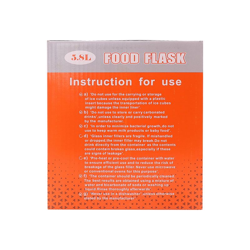 Niceone 1PC  5.8L / 7.7L  Food Flask Hotpot Travel Leisure Keep Hot & Cold  (IDJ-0600IAC  HOT POT）(IDJ-0800IAC  HOT POT)