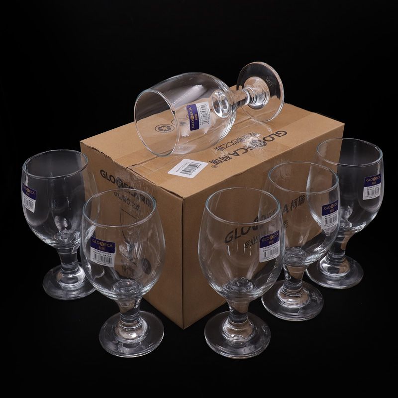 [Promotion] 6PCS 420MLML  Red Wine Glasses Sets, Durable Drinking Cups, Lead-Free Glass Gift Set, Drinkware Kitchen Glasses for Cocktail, Beer, Wine, Whiskey, Water (GL3010 GLASS CUP ) as picture,6pcs