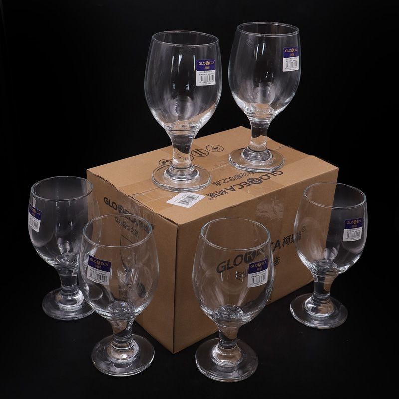 [Promotion] 6PCS 250MLML  Red Wine Glasses Sets, Durable Drinking Cups, Lead-Free Glass Gift Set, Drinkware Kitchen Glasses for Cocktail, Beer, Wine, Whiskey, Water (JX3704 GLASS CUP )