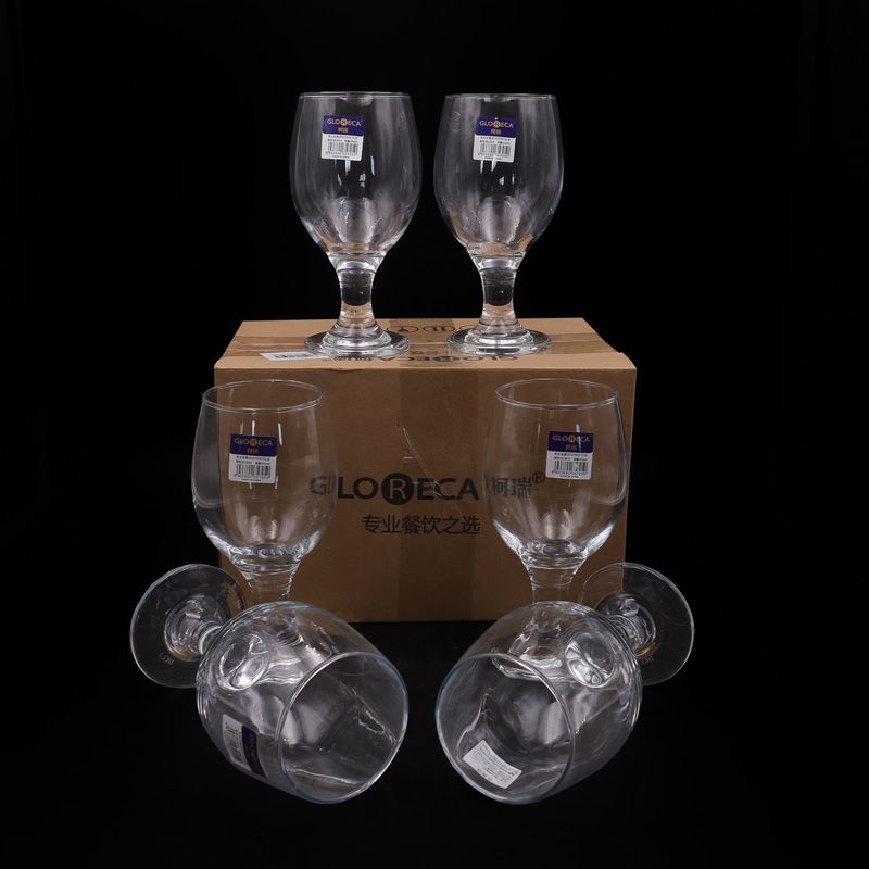 [Promotion] 6PCS 250MLML  Red Wine Glasses Sets, Durable Drinking Cups, Lead-Free Glass Gift Set, Drinkware Kitchen Glasses for Cocktail, Beer, Wine, Whiskey, Water (JX3704 GLASS CUP )