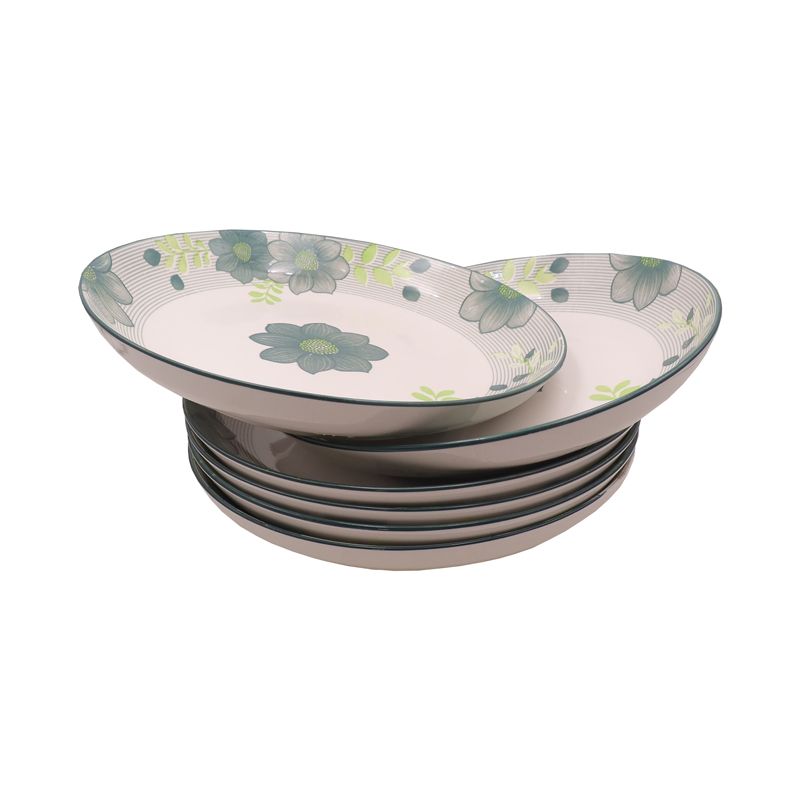 【Promotion】Nice One 6PCS 10.5inch Classique  Porcelain Dinner Dish Plates （YHY-PLATE-10506 10.5INCH CIRCULAR FLOWER ）
