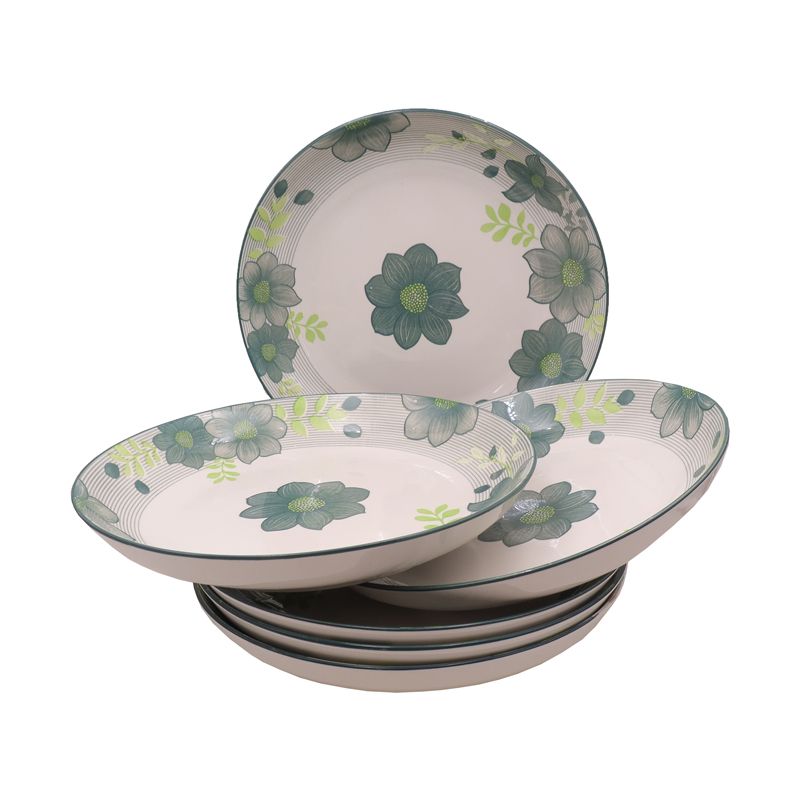 【Promotion】Nice One 6PCS 10.5inch Classique  Porcelain Dinner Dish Plates （YHY-PLATE-10506 10.5INCH CIRCULAR FLOWER ）