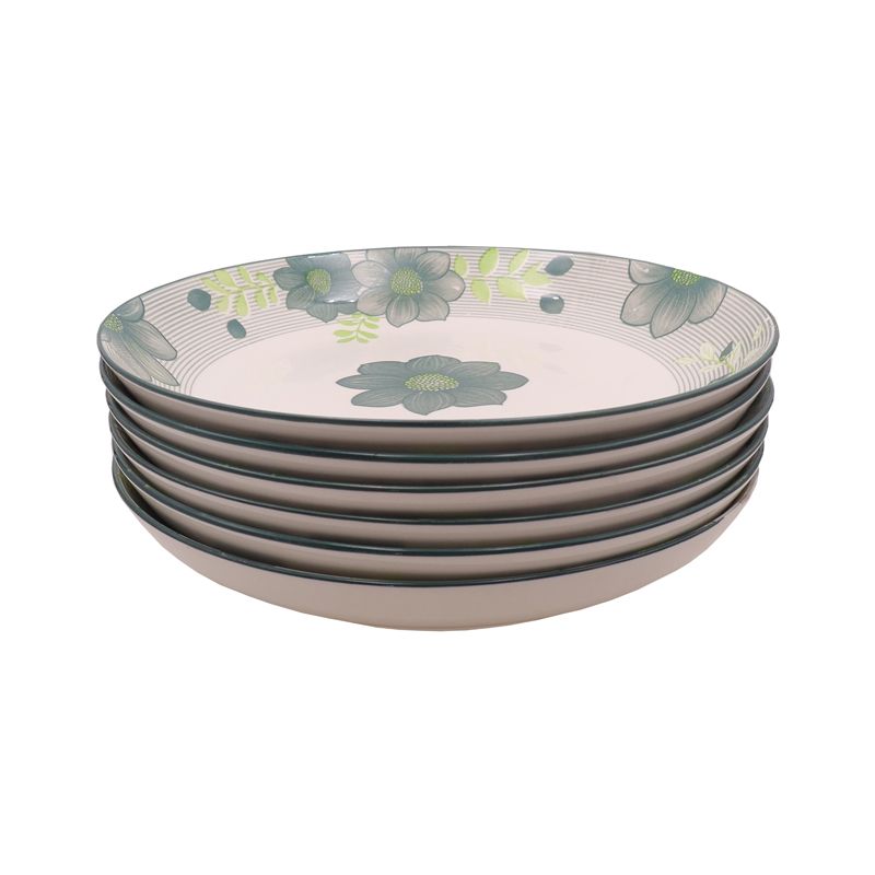 【Promotion】Nice One 6PCS 10.5inch Classique  Porcelain Dinner Dish Plates （YHY-PLATE-10506 10.5INCH CIRCULAR FLOWER ）
