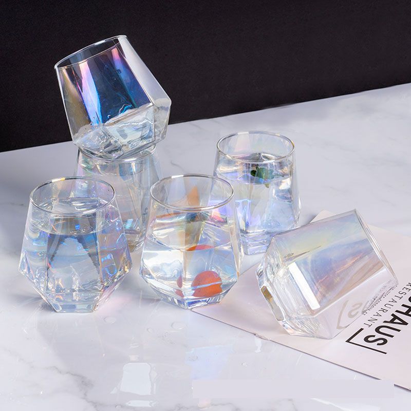 【Promotion】 6PCS 230ML  Drinking Glass Sets, Durable Drinking Cups, Lead-Free Water Cup Set, Drinkware Kitchen Glasses for Cocktail, Iced Coffee, Beer, Tea, Wine, Whiskey, Water (JBMHS5301 GLASS CUP )