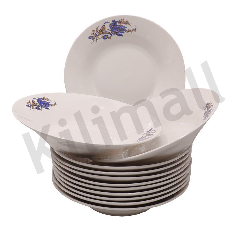 Nice One 12Pcs 8inch Classique Porcelain  Dinner Dish Plates（BYD-PLATE-51 PLATE 8INCH  ）