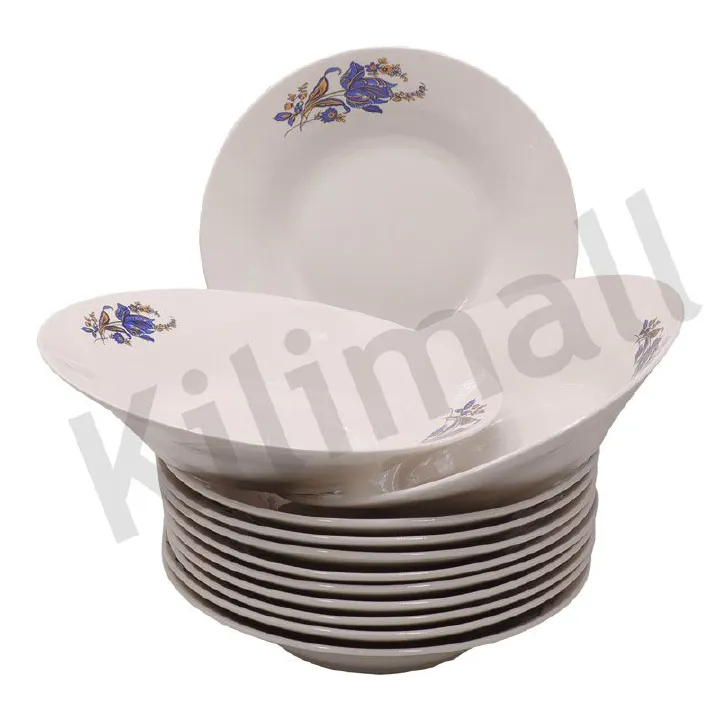 Nice One 12Pcs 8inch Classique Porcelain  Dinner Dish Plates（BYD-PLATE-51 PLATE 8INCH  ）/(BYD-PLATE-32 PLATE 8INCH 72PCS)