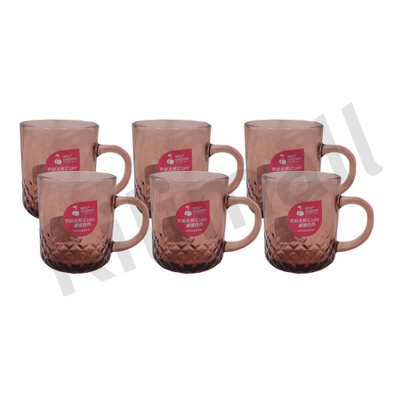 【Promotion】 6pcs 230ML  High Quality Glass Cups  Juice Cup ( ZB24ZS-R  GLASS CUP)