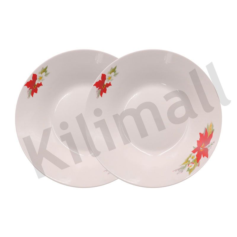 Nice One 12PCS 8 INCH Classique  Porcelain Dinner Dish Plates（BYD-PLATE-45 PLATE 8INCH ）