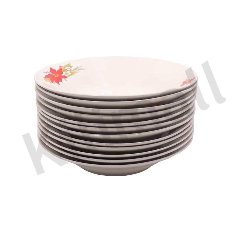 Nice One 12PCS 8 INCH Classique  Porcelain Dinner Dish Plates（BYD-PLATE-45 PLATE 8INCH ）