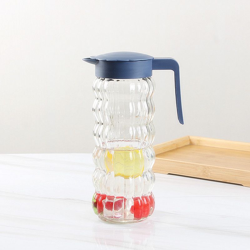 Set of 5pcs High Quality Lead-free Glass Cold Water Kettle and Cup Set  1PC 1000ML Glass Kettle 4PCS 240ML Cups Set  Mixed Drinkware Sets （XSSJ/L5   GLASS CUP AND JUG SET）