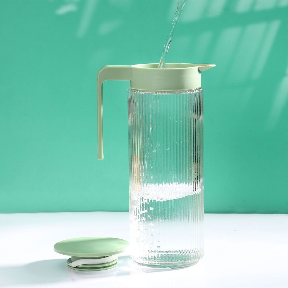 Set of 5pcs High Quality Lead-free Glass Cold Water Kettle and Cup Set  1PC 1000ML Glass Kettle 4PCS 250ML Cups Set  Mixed Drinkware Sets （A-CYSJ/L5   GLASS CUP AND JUG SET）