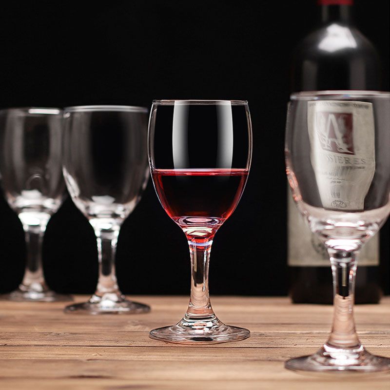 [Promotion] 6PCS 250ML  Red Wine Glasses Sets, Durable Drinking Cups, Lead-Free Glass Gift Set, Drinkware Kitchen Glasses for Cocktail, Beer, Wine, Whiskey, Water (GL3057 GLASS CUP )