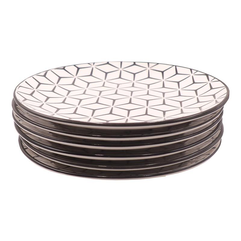 【Promotion】Nice One 6PCS 7.5inch Classique  Porcelain Dinner Dish Plates （ YHY-PLATE-7502 7.5INCH CIRCULAR FLOWER）                                                                                ）