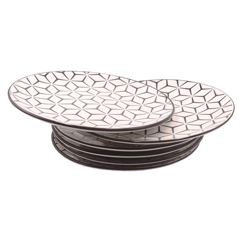【Promotion】Nice One 6PCS 7.5inch Classique  Porcelain Dinner Dish Plates （ YHY-PLATE-7502 7.5INCH CIRCULAR FLOWER）                                                                                ）