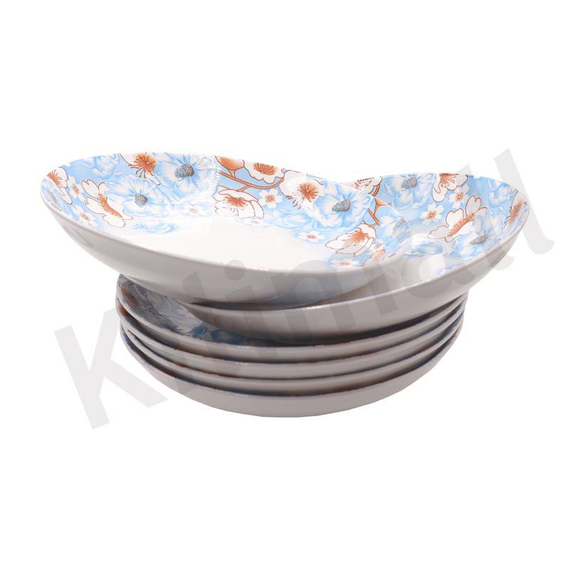 【Promotion】Nice One Set Of 6pcs 9inch Classique  Porcelain Dinner Dish Plates （ YH-PLATE-9001 9INCH CIRCULAR FLOWER）