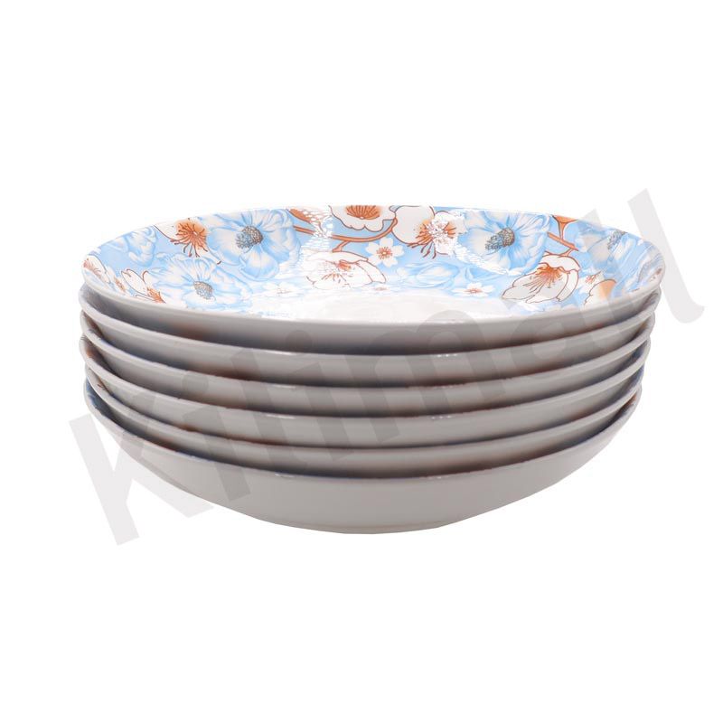 【Promotion】Nice One Set Of 6pcs 9inch Classique  Porcelain Dinner Dish Plates （ YH-PLATE-9001 9INCH CIRCULAR FLOWER）