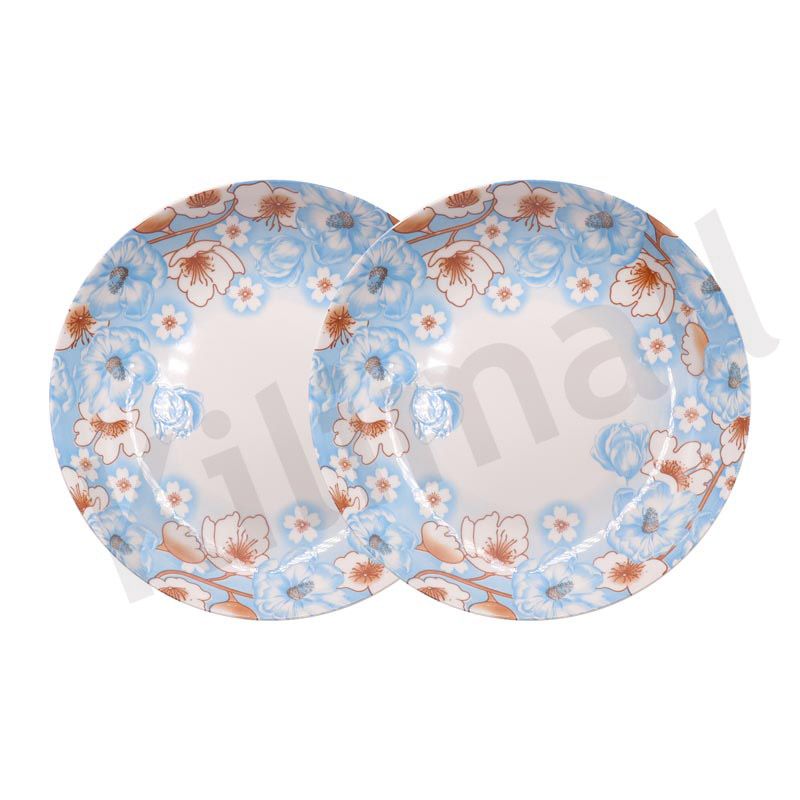 【Promotion】Nice One Set Of 6pcs 9inch Classique  Porcelain Dinner Dish Plates （ YH-PLATE-9001 9INCH CIRCULAR FLOWER）